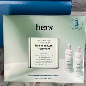 3 bottles Hers Hair Growth Treatment 2% minoxidil topical solution usp.